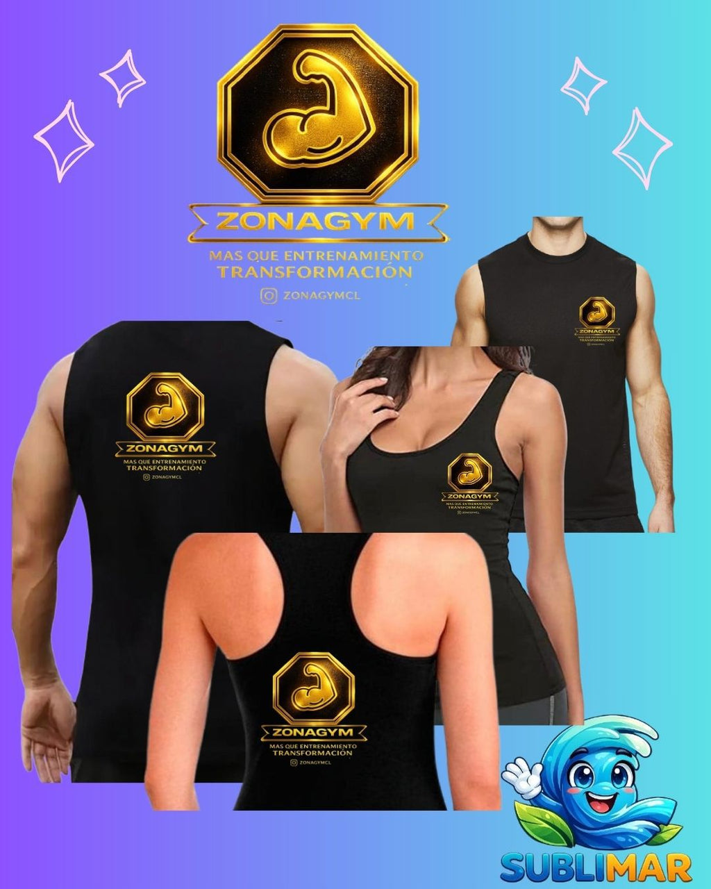 Camisetas Musculosas  Hombre y Mujer